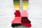 Rabbit Run (Floral) - Striped/Confetti - Miniature Wall Sculpture - Original