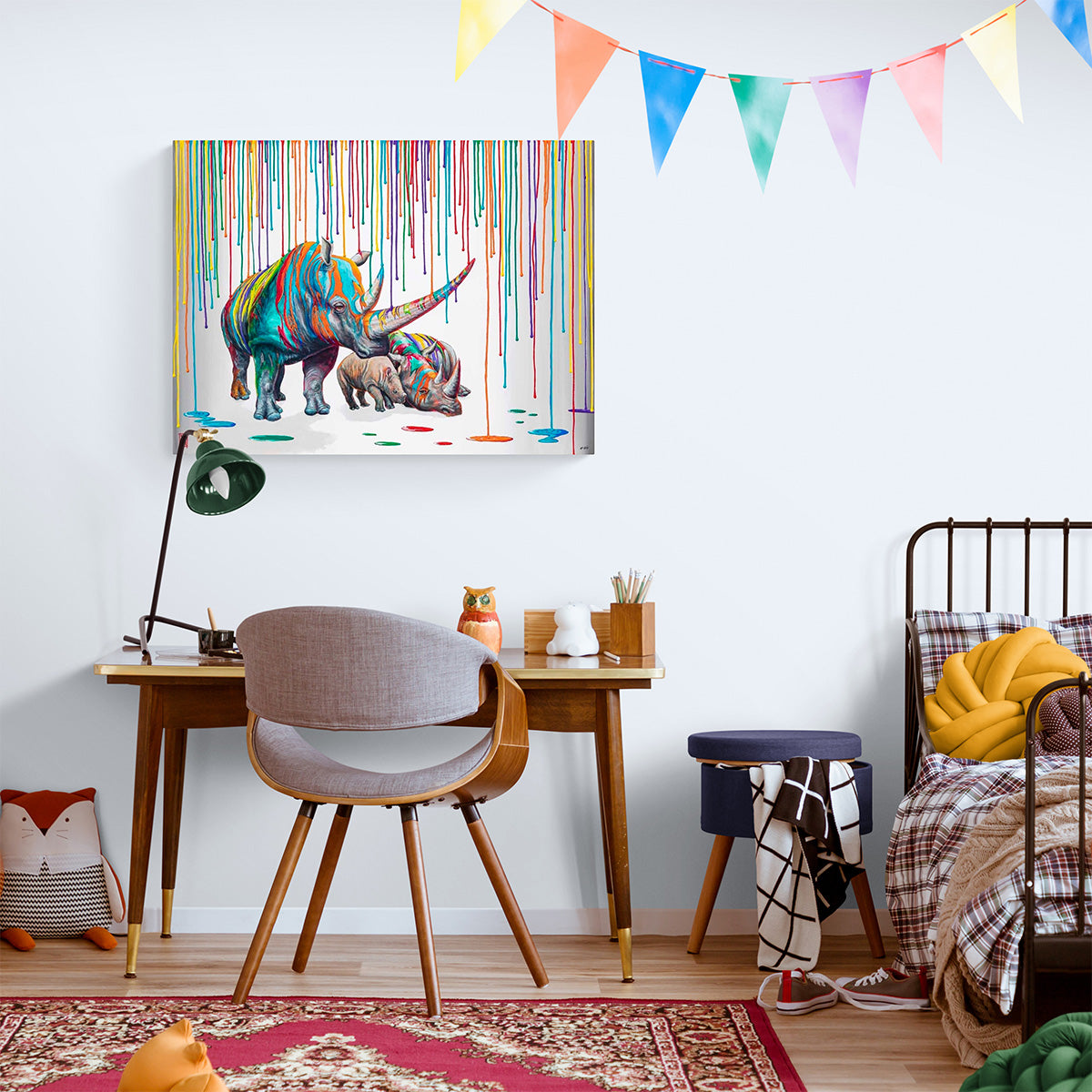 Rainbow Rhino Family - Edition