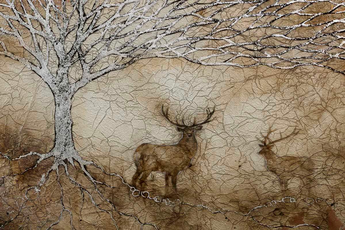 Silver Silhouette - Original by artist Kerry Darlington - Wyecliffe Galleries