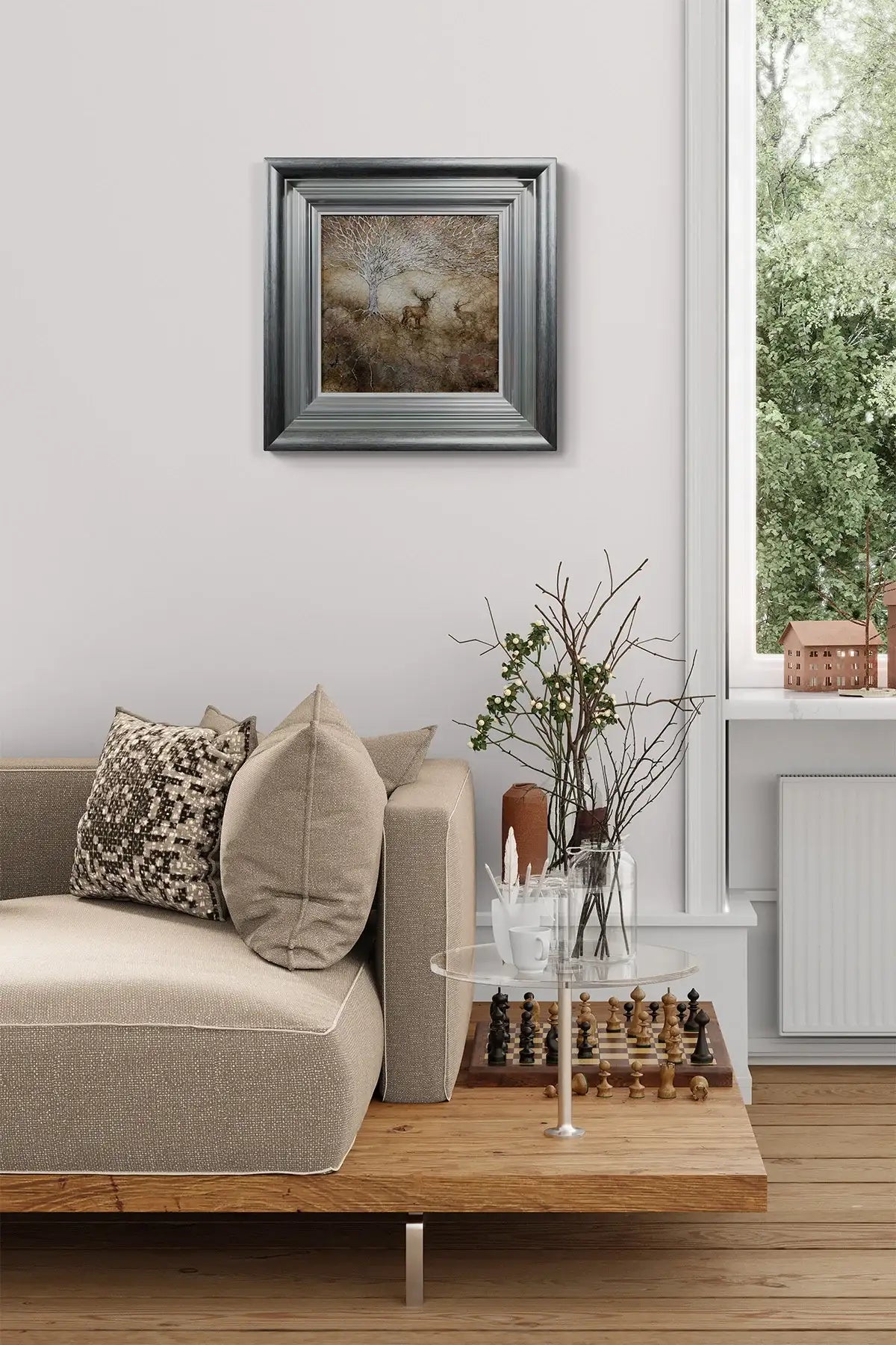 Silver Silhouette - Original by artist Kerry Darlington - Wyecliffe Galleries