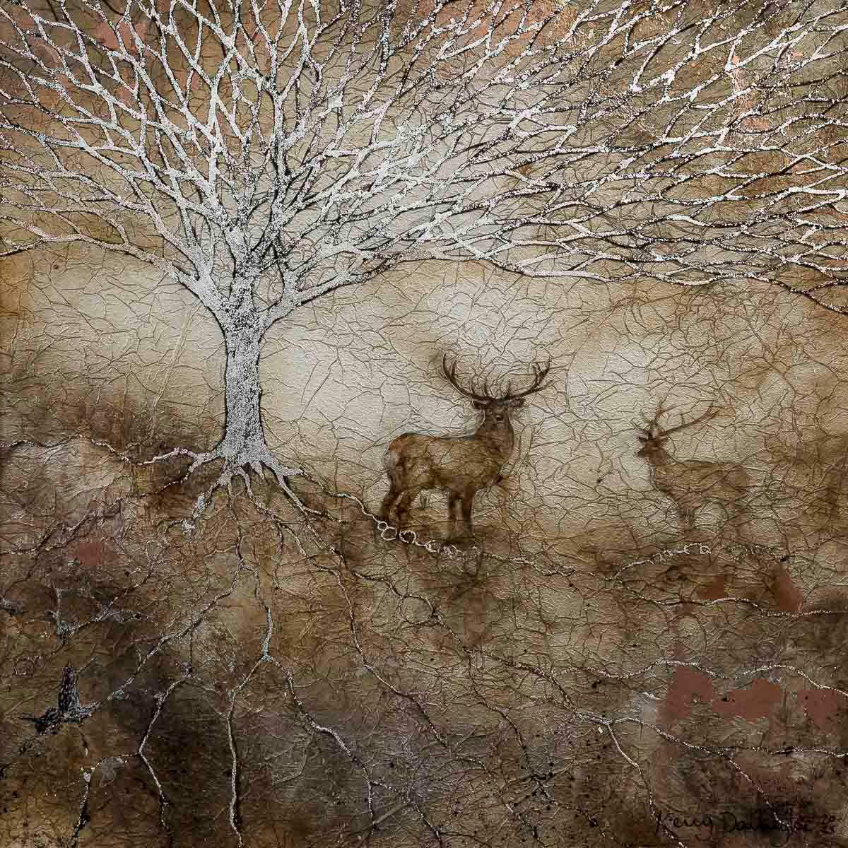 Silver Silhouette - Original by artist Kerry Darlington - Wyecliffe Galleries