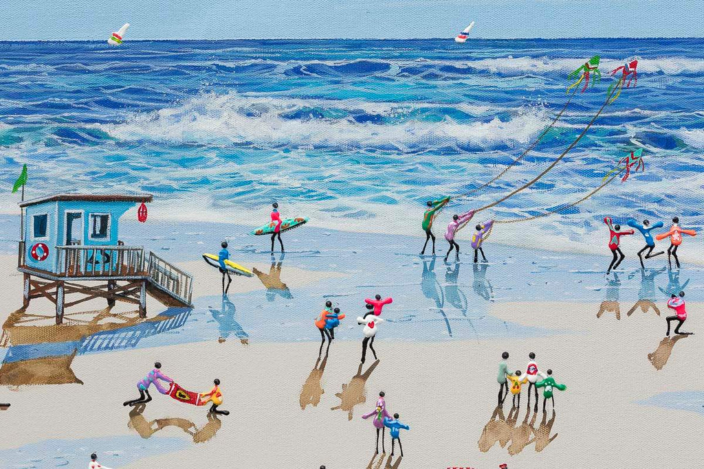 Sunny Days And Ocean Waves - Original by artist Paola Cassais - Wyecliffe Galleries