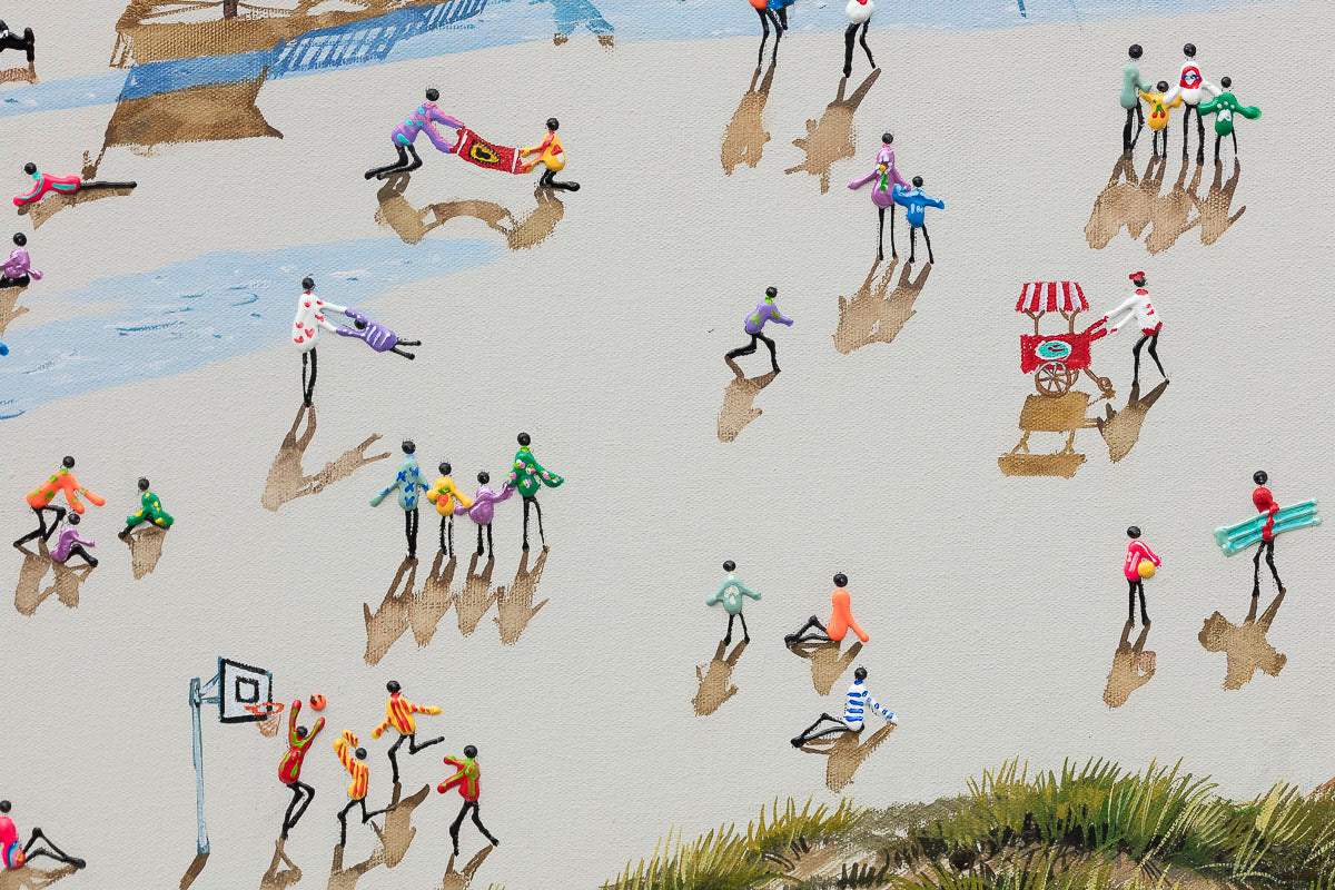 Sunny Days And Ocean Waves - Original by artist Paola Cassais - Wyecliffe Galleries