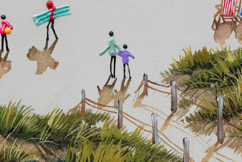 Sunny Days And Ocean Waves - Original by artist Paola Cassais - Wyecliffe Galleries