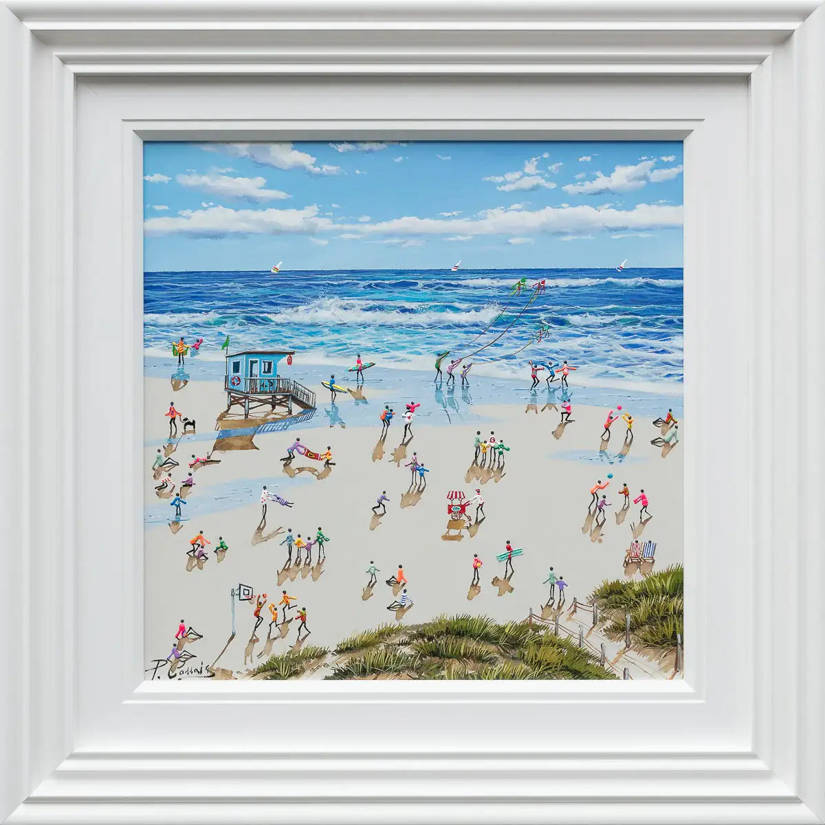 Sunny Days And Ocean Waves - Original by artist Paola Cassais - Wyecliffe Galleries