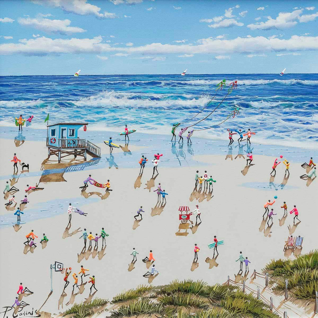 Sunny Days And Ocean Waves - Original by artist Paola Cassais - Wyecliffe Galleries