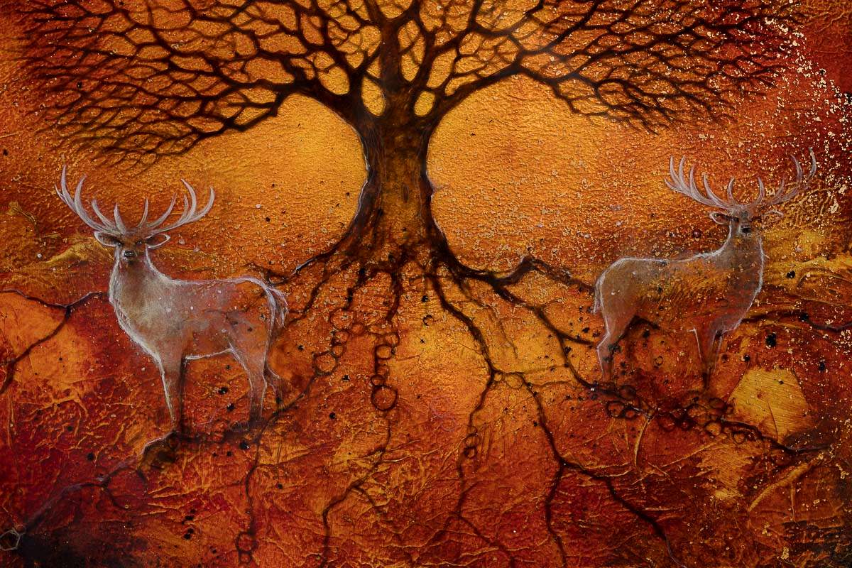 The Oak's Wisdom - Original by artist Kerry Darlington - Wyecliffe Galleries