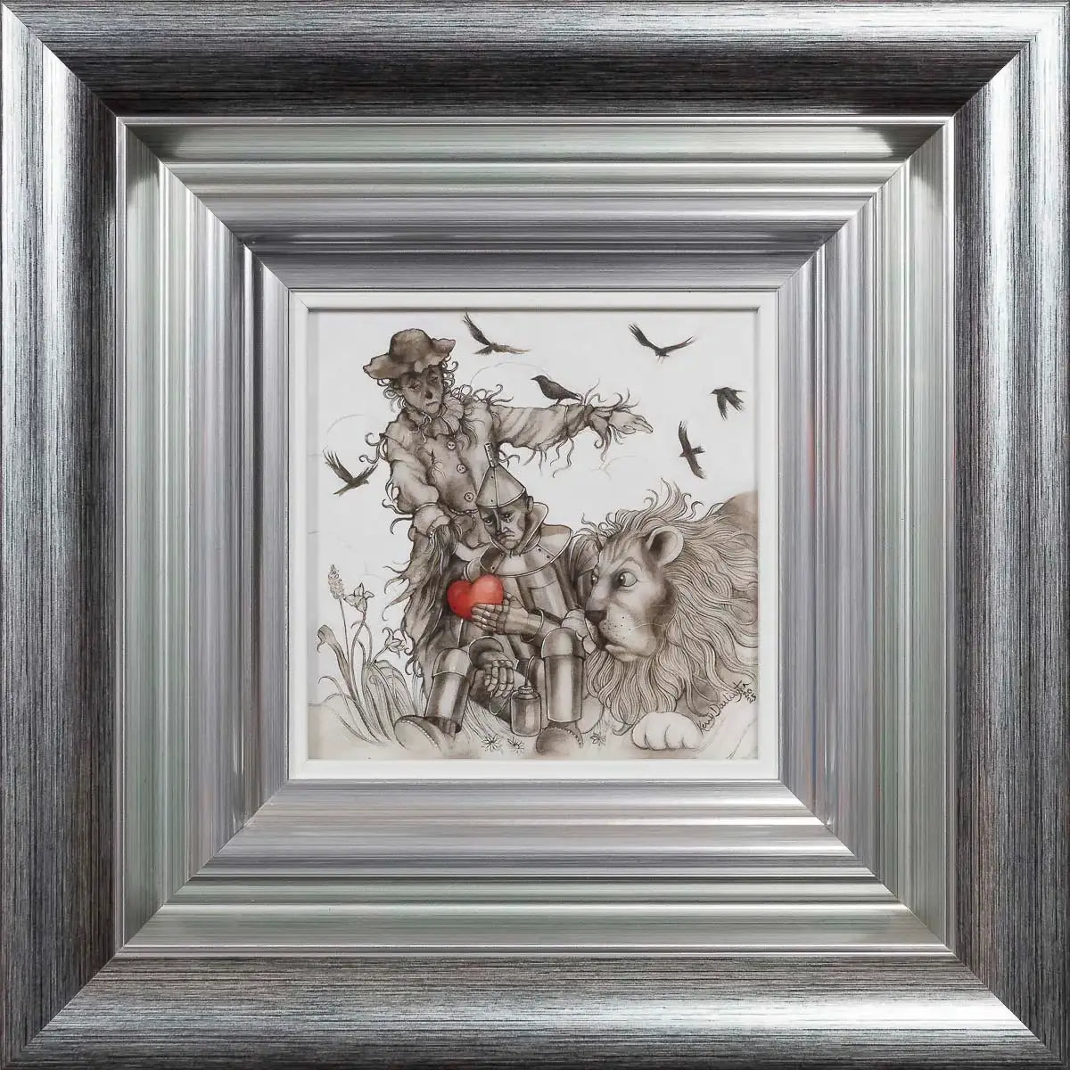 The Scarecrow, The Tin-Man And The Cowardly Lion - Original - SOLD by artist Kerry Darlington - Wyecliffe Galleries