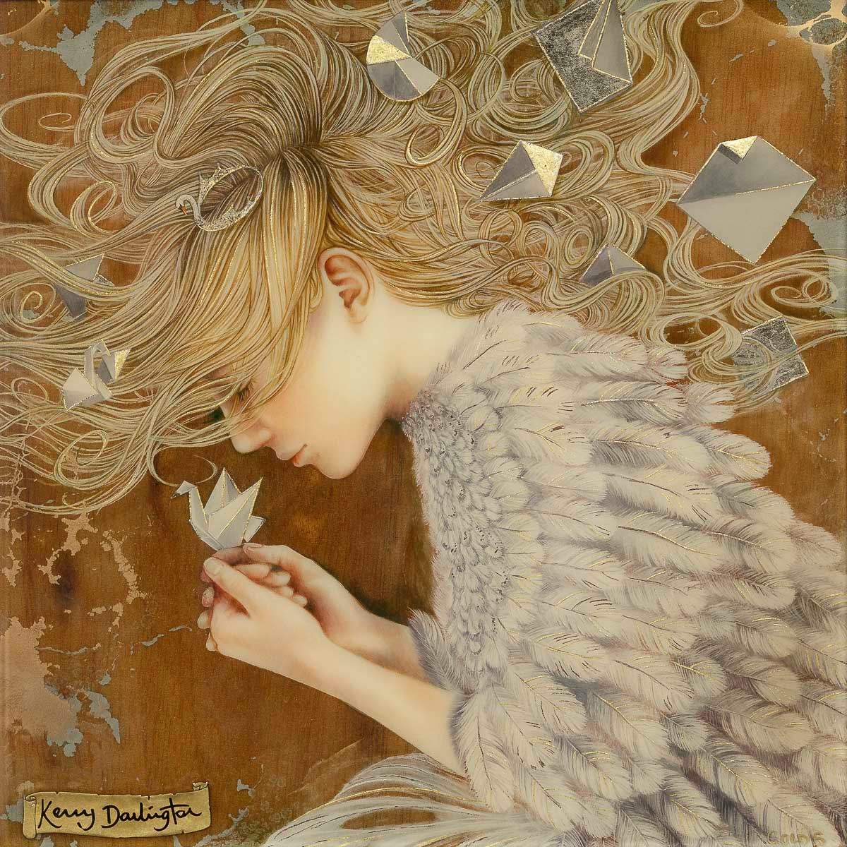 The Swan Princess - Gold Edition by artist Kerry Darlington - Wyecliffe Galleries