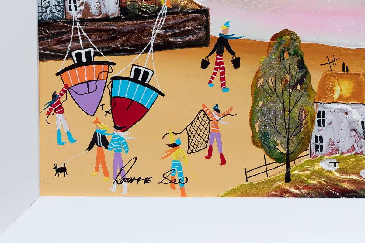 Village Life, Beach Vibes - Original - SOLD