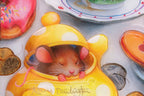 Drink Me bottle teacup pouring tea Wonderland artwork