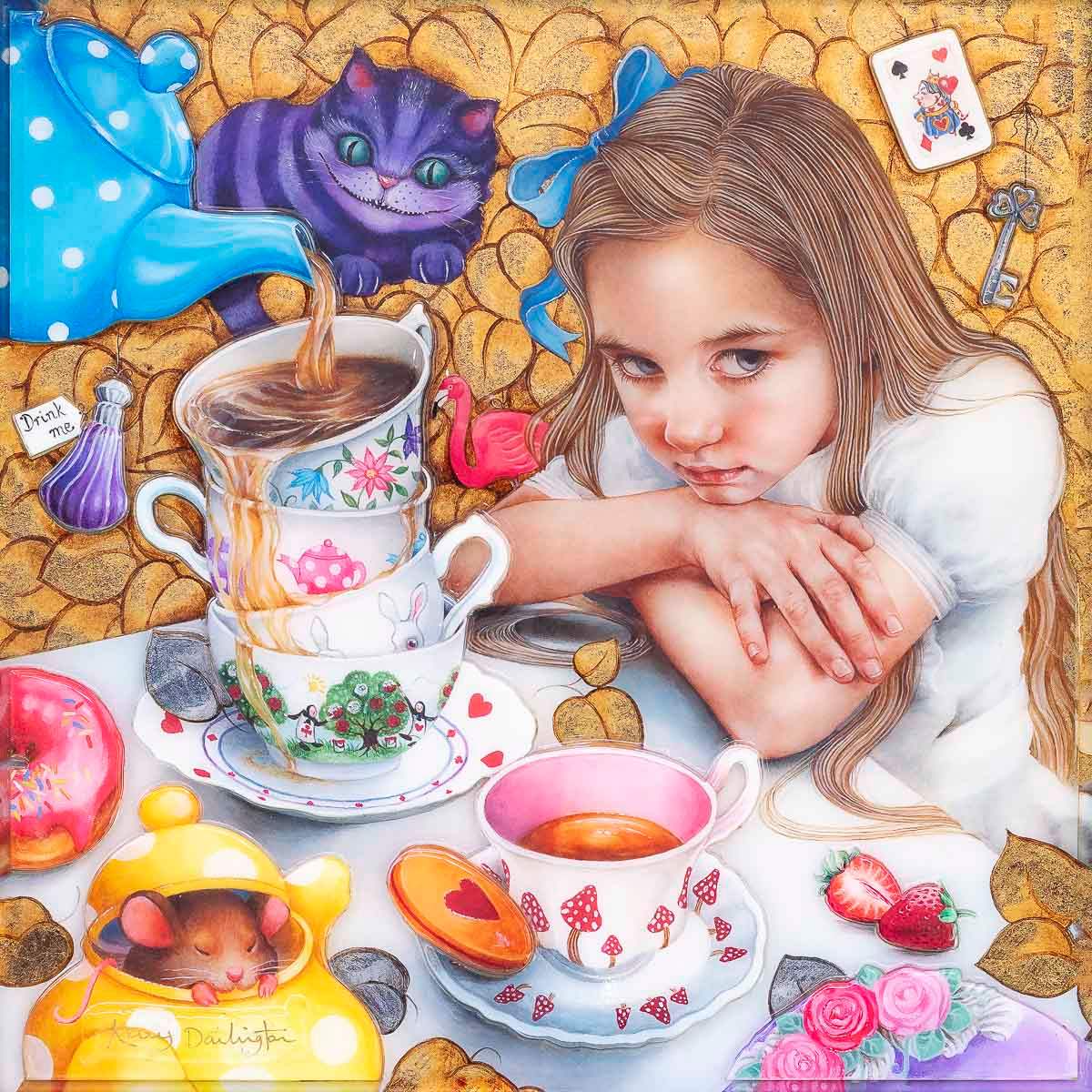 Kerry Darlington Why is a Raven Like a Writing Desk Alice in Wonderland artwork