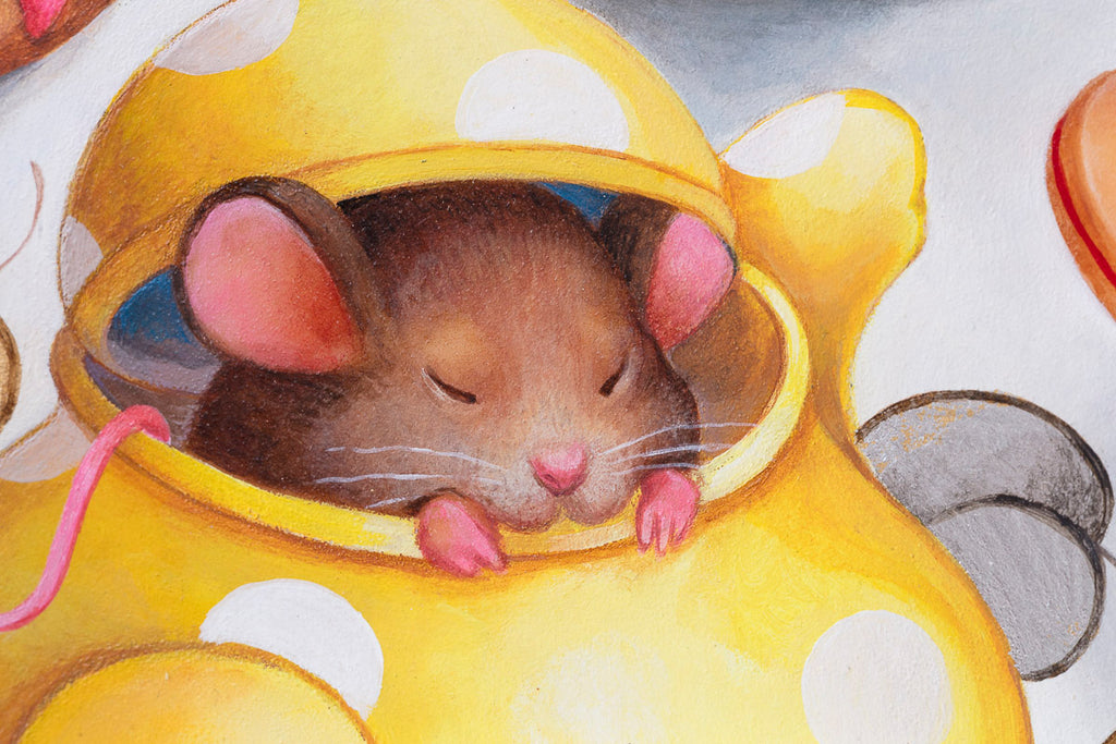 original Mad Hatter tea party Doormouse Cheshire Cat artwork