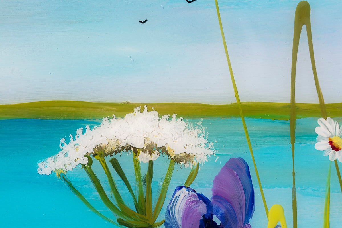 Wildflowers Dancing On The Edge Of The Sea - Original