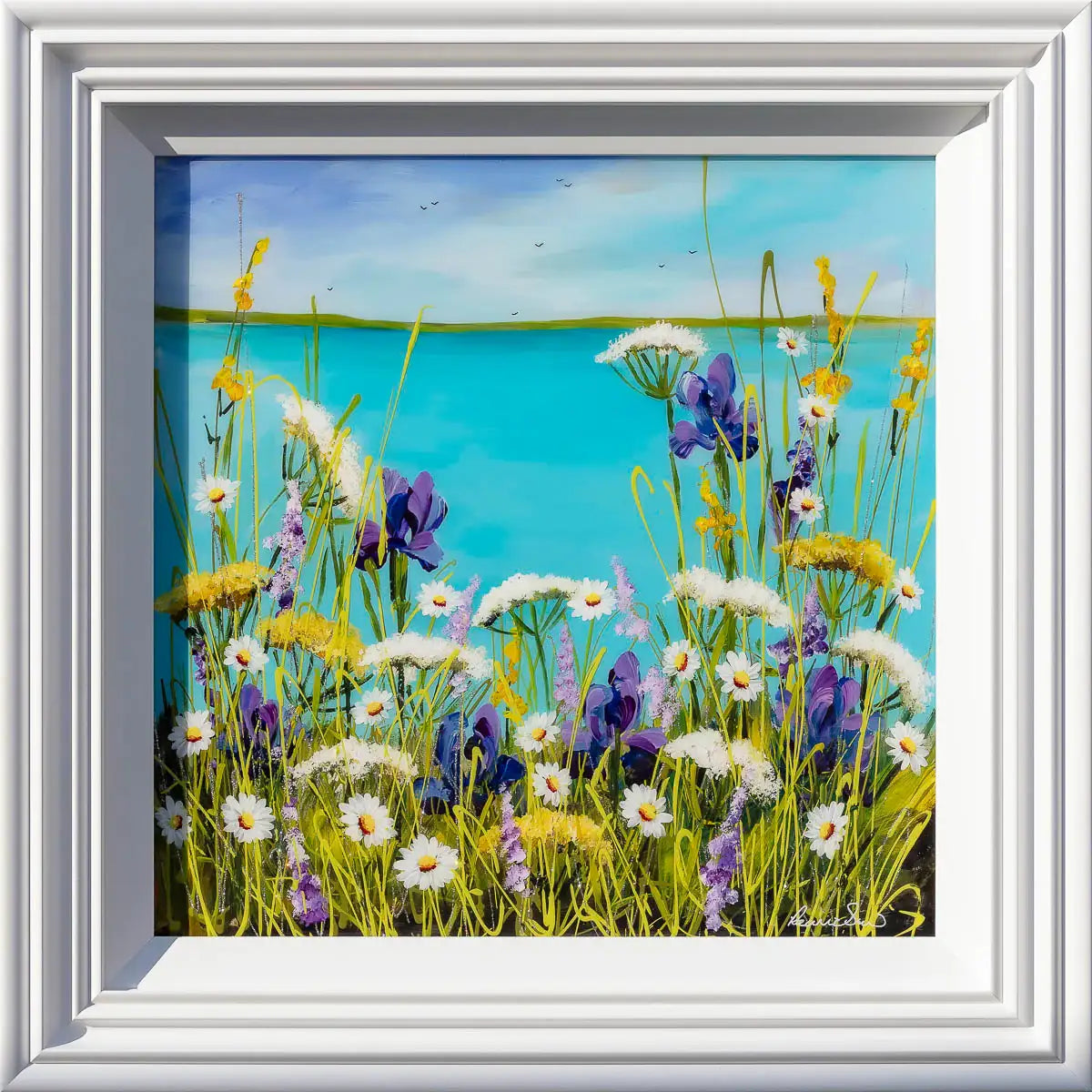 Wildflowers Dancing On The Edge Of The Sea - Original
