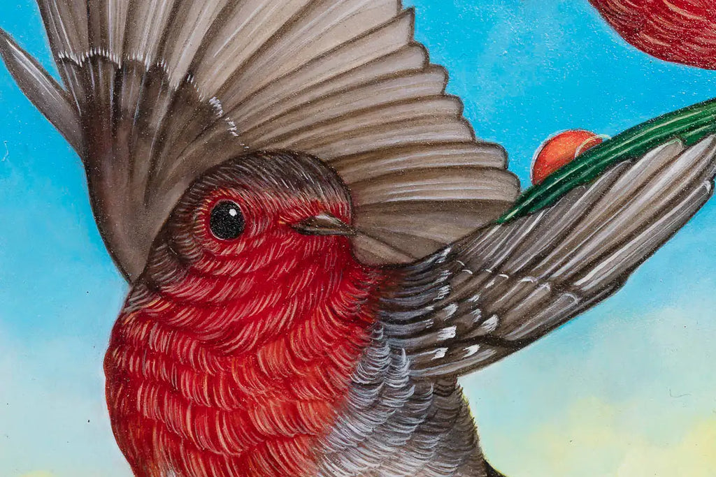 Winter Friends - Original by artist Kerry Darlington - Wyecliffe Galleries