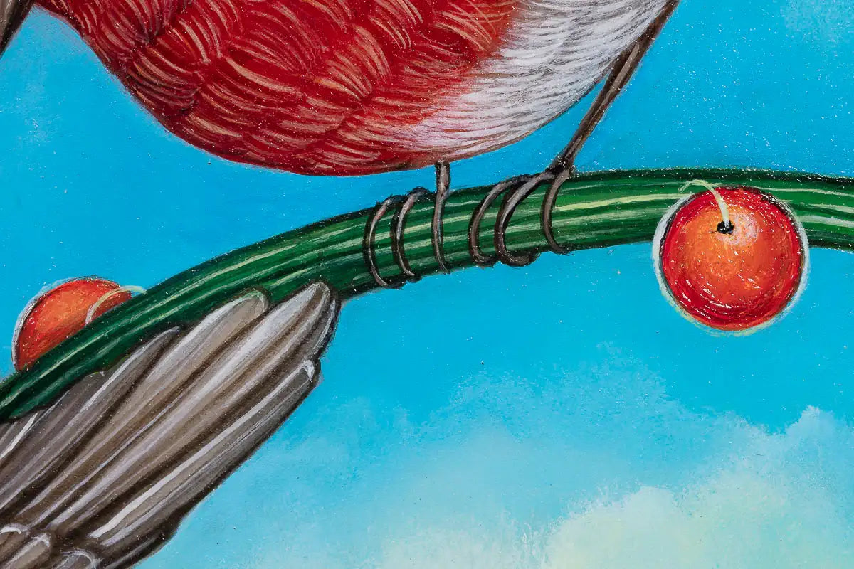 Winter Friends - Original by artist Kerry Darlington - Wyecliffe Galleries