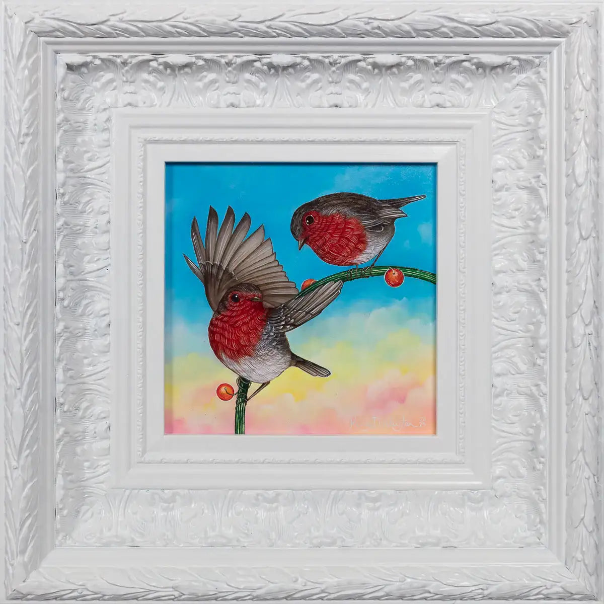 Winter Friends - Original by artist Kerry Darlington - Wyecliffe Galleries