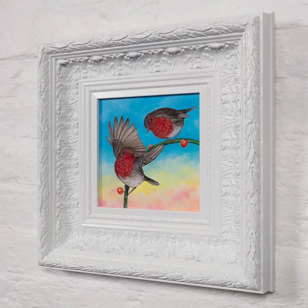 Winter Friends - Original by artist Kerry Darlington - Wyecliffe Galleries