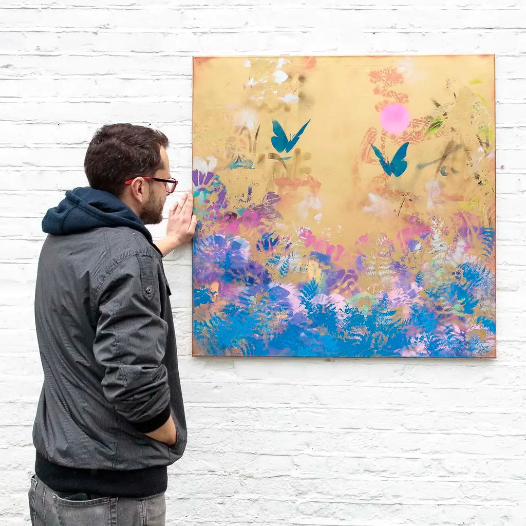 Meeting At Night - Original - SOLD by artist Alexander Rhys - Wyecliffe Galleries