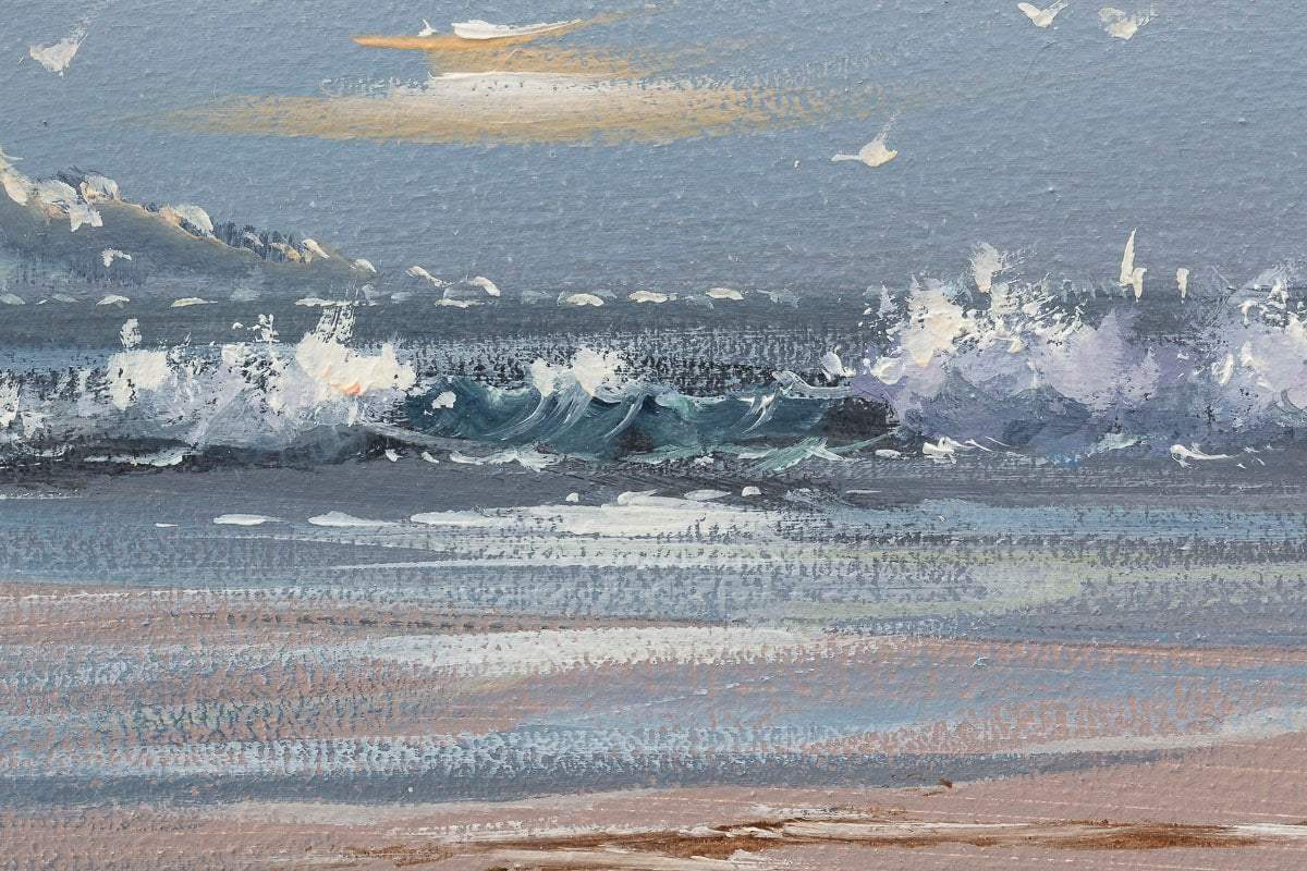A Day At The Beach Restores The Soul - Original by artist Allan Morgan - Wyecliffe Galleries