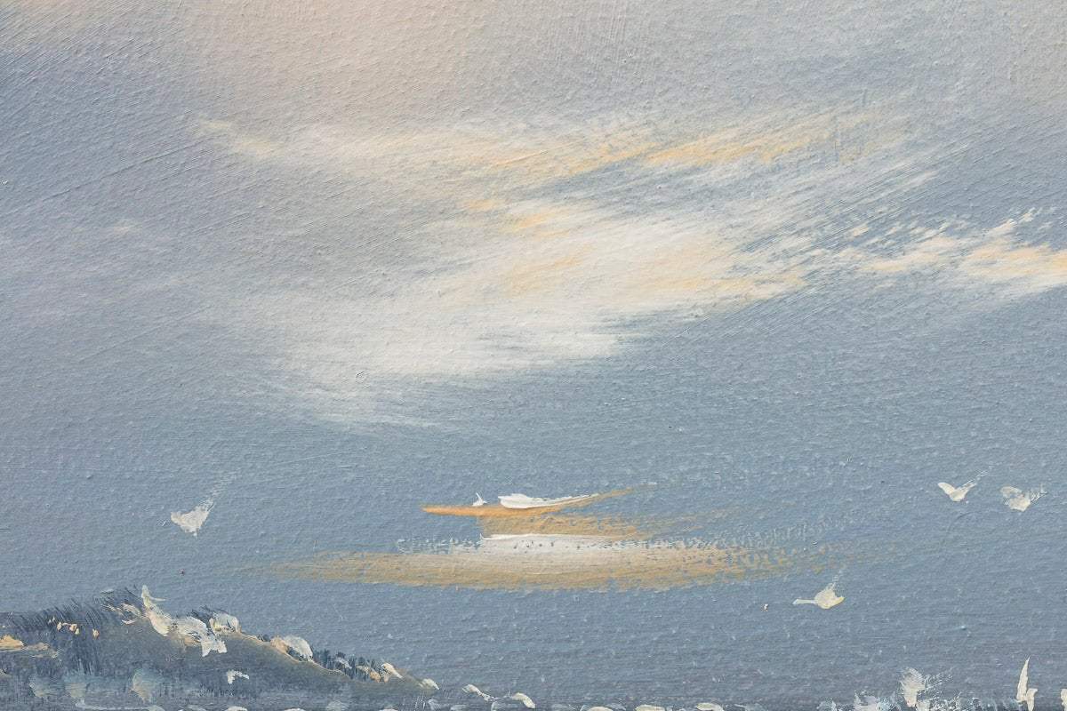 A Day At The Beach Restores The Soul - Original by artist Allan Morgan - Wyecliffe Galleries