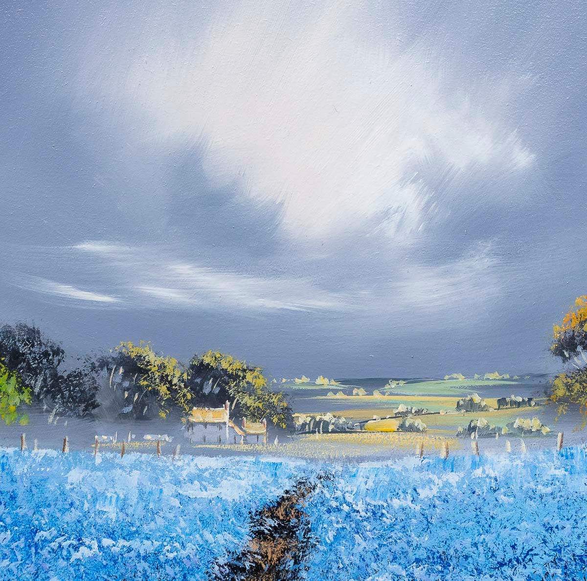 Feeling Blue - Original - SOLD by artist Allan Morgan - Wyecliffe Galleries