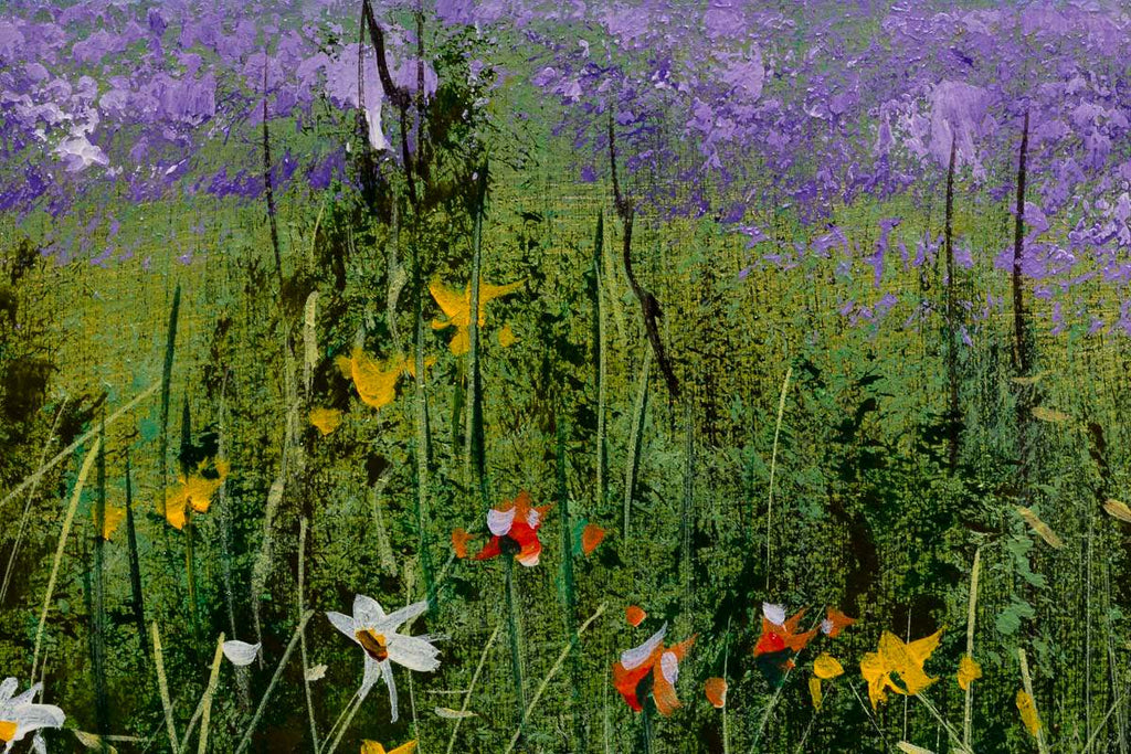 Fields in Full Bloom - Original - SOLD by artist Allan Morgan - Wyecliffe Galleries
