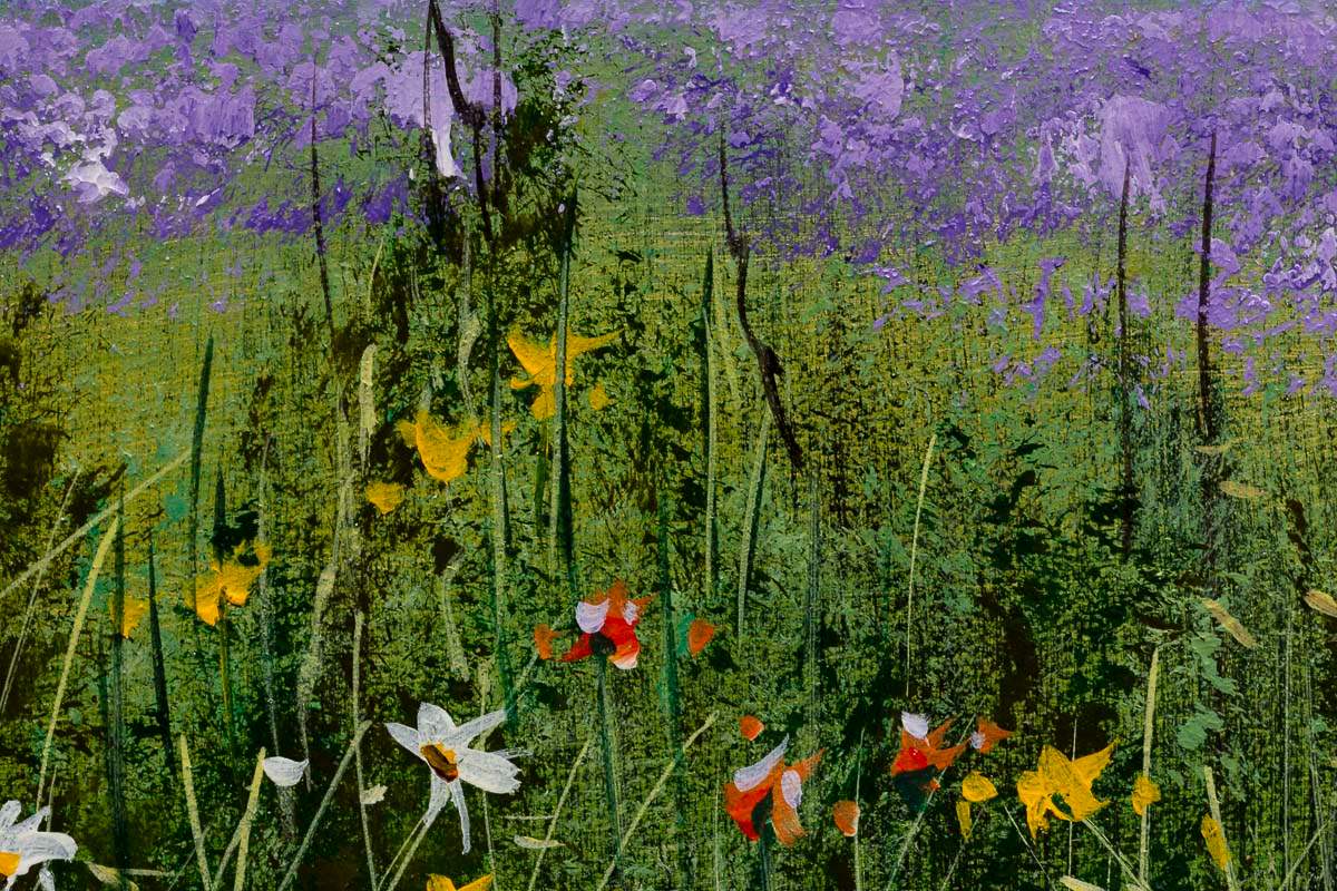Fields in Full Bloom - Original - SOLD by artist Allan Morgan - Wyecliffe Galleries