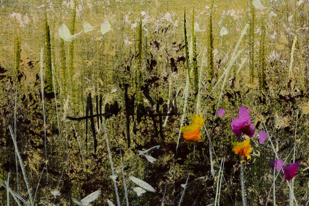 Fields of Blue - Original - SOLD by artist Allan Morgan - Wyecliffe Galleries