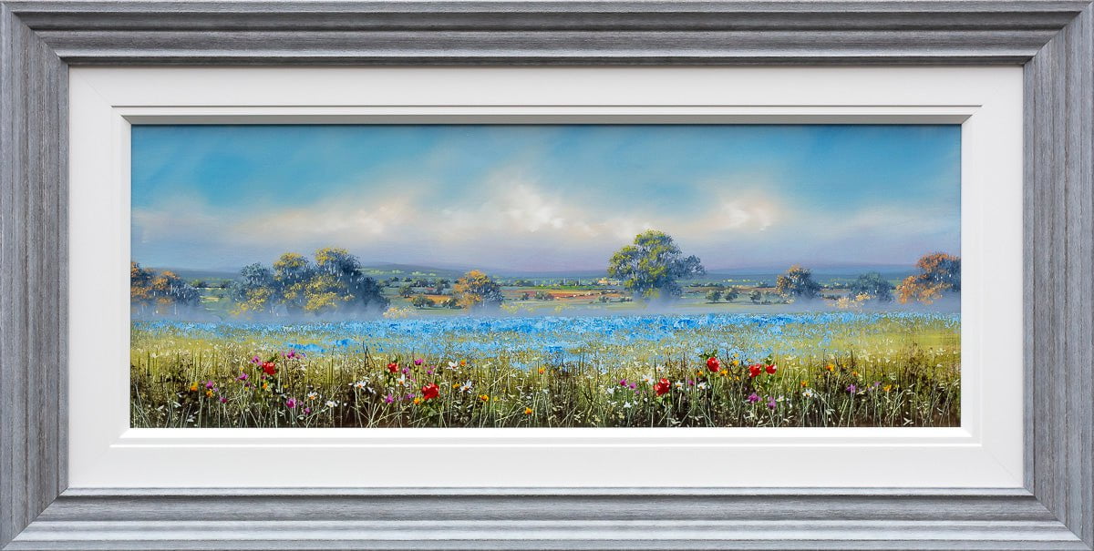 Fields of Blue Allan Morgan Framed