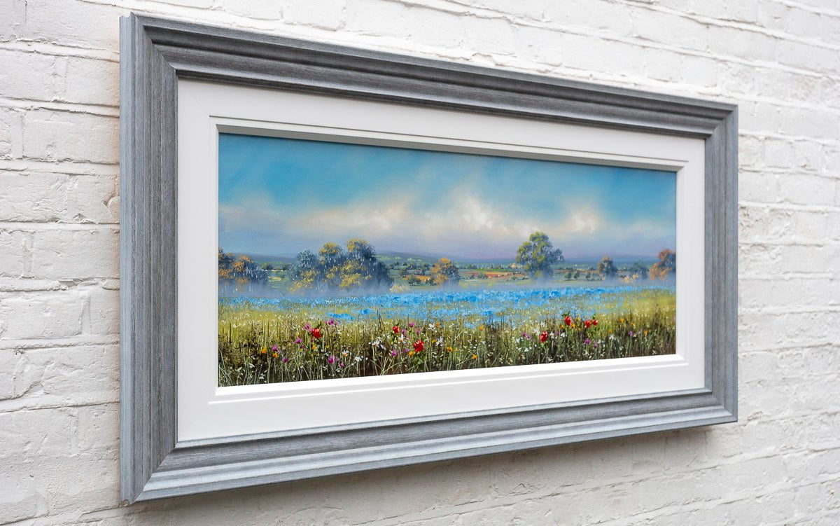 Fields of Blue Allan Morgan Framed