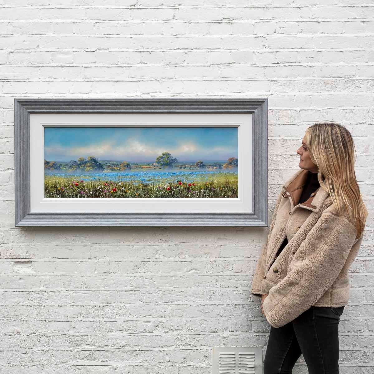 Fields of Blue Allan Morgan Framed