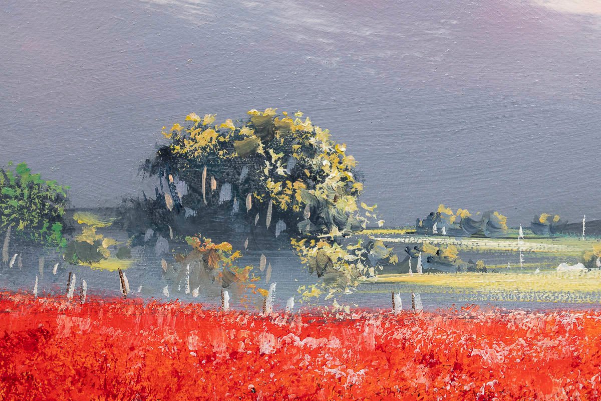 Fields of Red - Original Allan Morgan Original