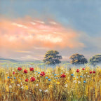 Floral Fields - Original - SOLD by artist Allan Morgan - Wyecliffe Galleries