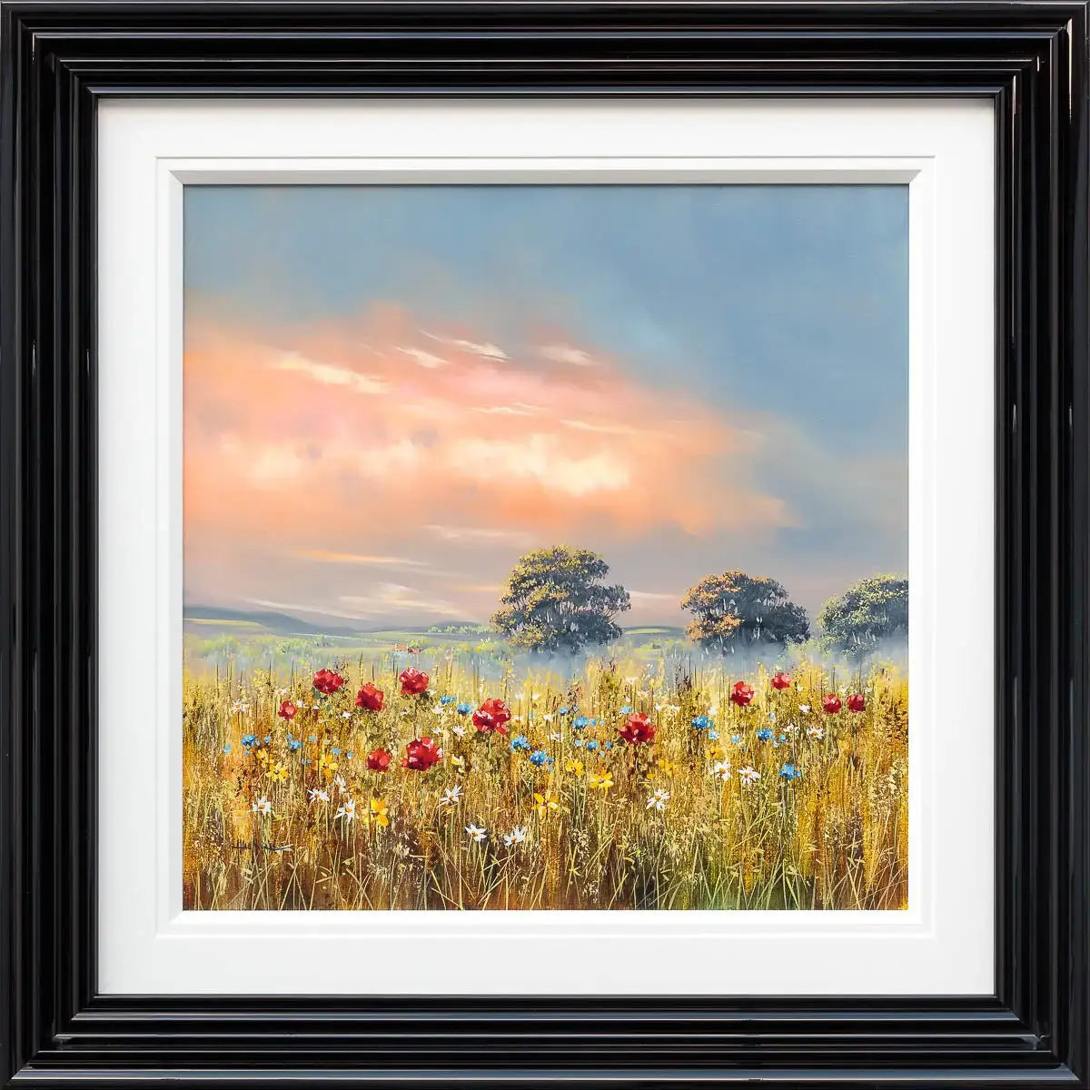 Floral Fields - Original - SOLD by artist Allan Morgan - Wyecliffe Galleries