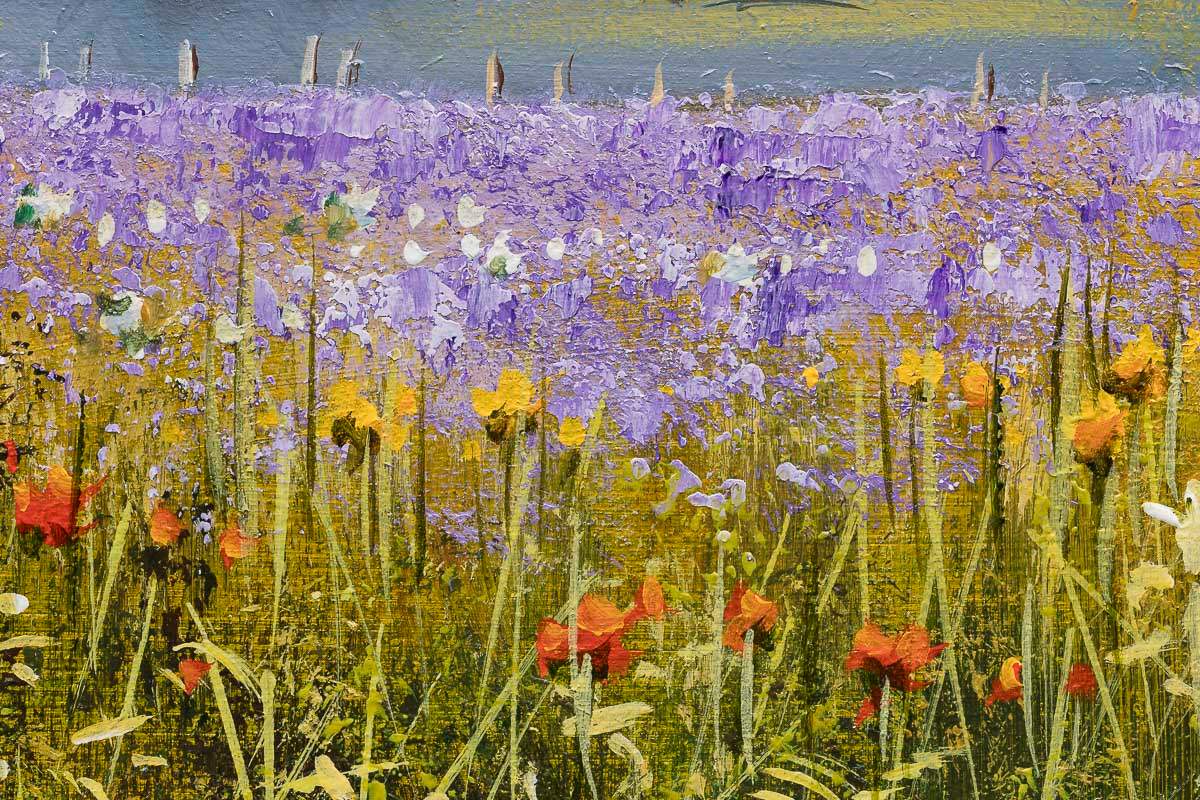Flowers Are Happiness In Bloom - Original by artist Allan Morgan - Wyecliffe Galleries