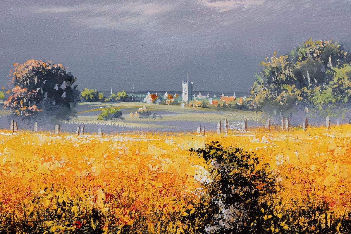 Golden Meadow - Original - SOLD by artist Allan Morgan - Wyecliffe Galleries