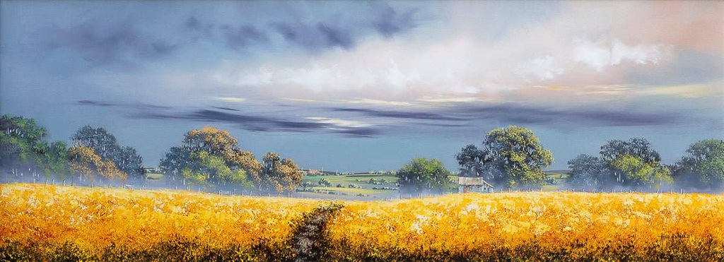 Golden Path - Original by artist Allan Morgan - Wyecliffe Galleries