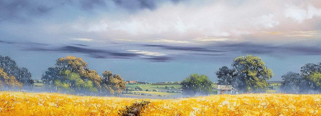 Golden Path - Original by artist Allan Morgan - Wyecliffe Galleries