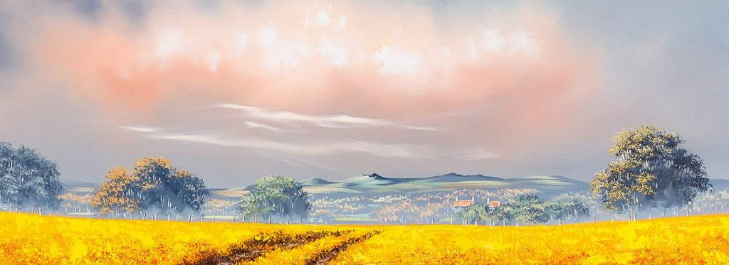 Golden Pathways - Original - SOLD by artist Allan Morgan - Wyecliffe Galleries