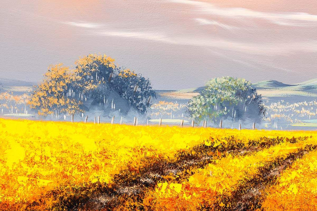 Golden Pathways - Original - SOLD by artist Allan Morgan - Wyecliffe Galleries