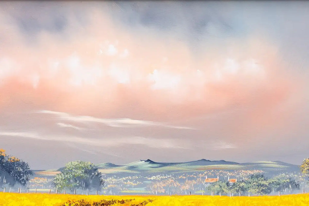 Golden Pathways - Original - SOLD by artist Allan Morgan - Wyecliffe Galleries