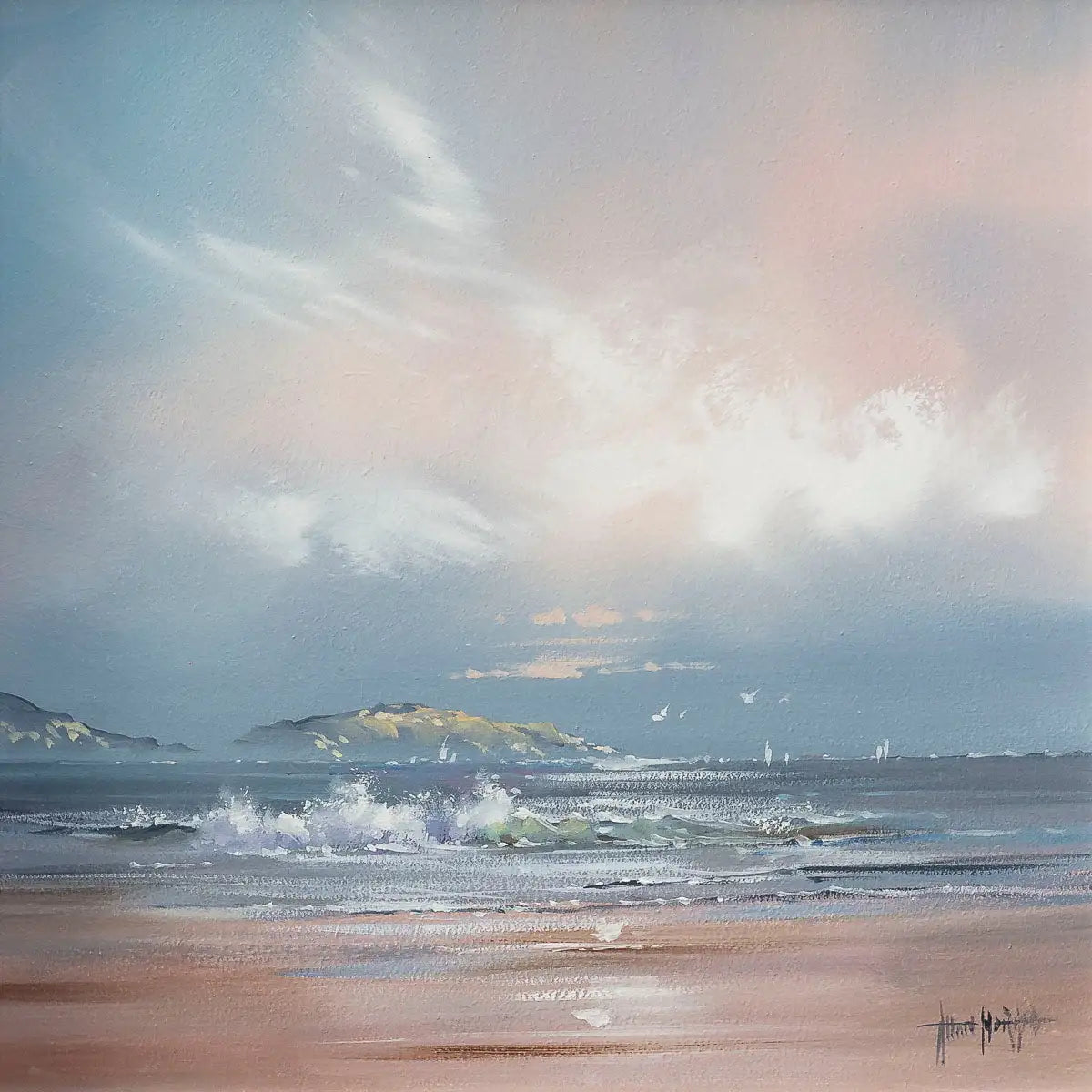 If Life Is A Journey, The Beach Is My Destination - Original by artist Allan Morgan - Wyecliffe Galleries