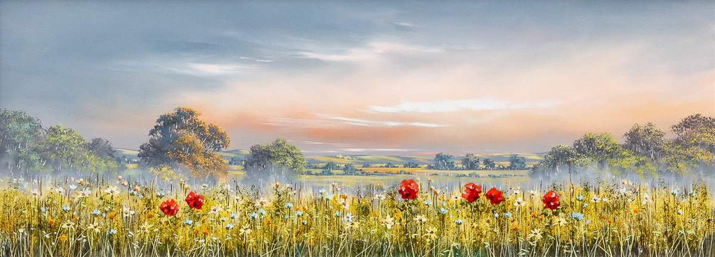 Meadow Hues - Original - SOLD by artist Allan Morgan - Wyecliffe Galleries