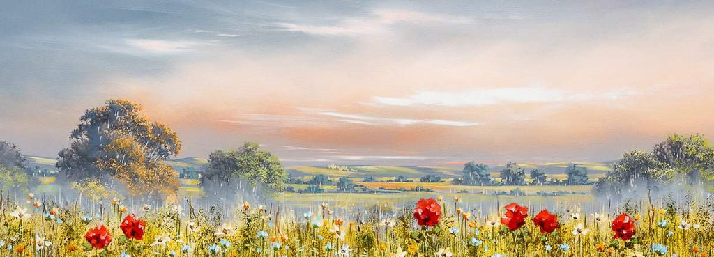 Meadow Hues - Original - SOLD by artist Allan Morgan - Wyecliffe Galleries