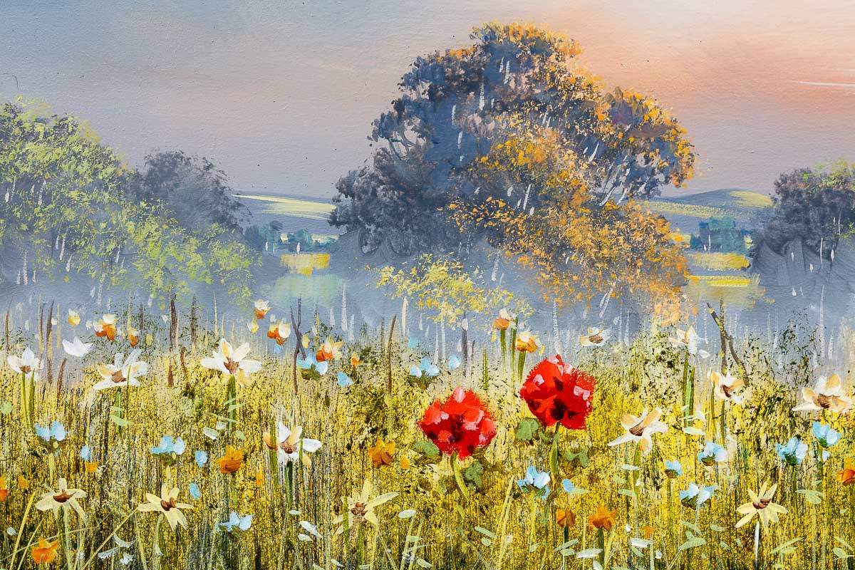 Meadow Hues - Original - SOLD by artist Allan Morgan - Wyecliffe Galleries