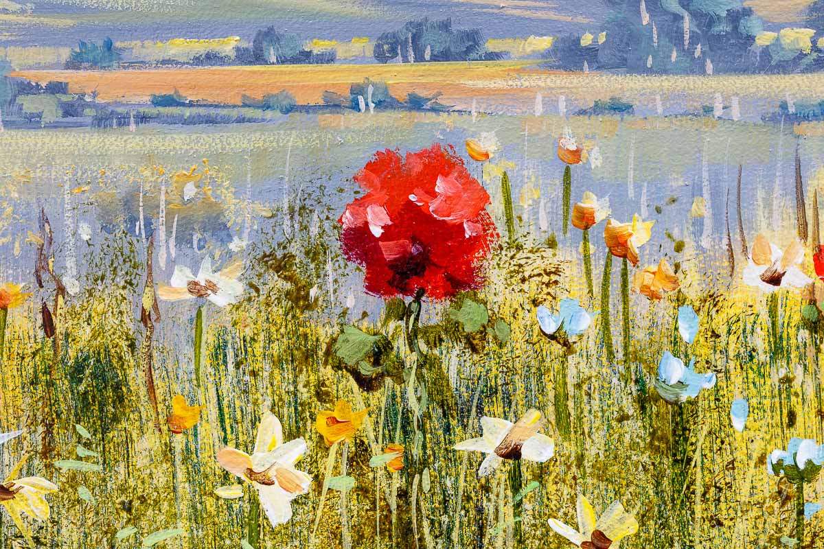 Meadow Hues - Original - SOLD by artist Allan Morgan - Wyecliffe Galleries