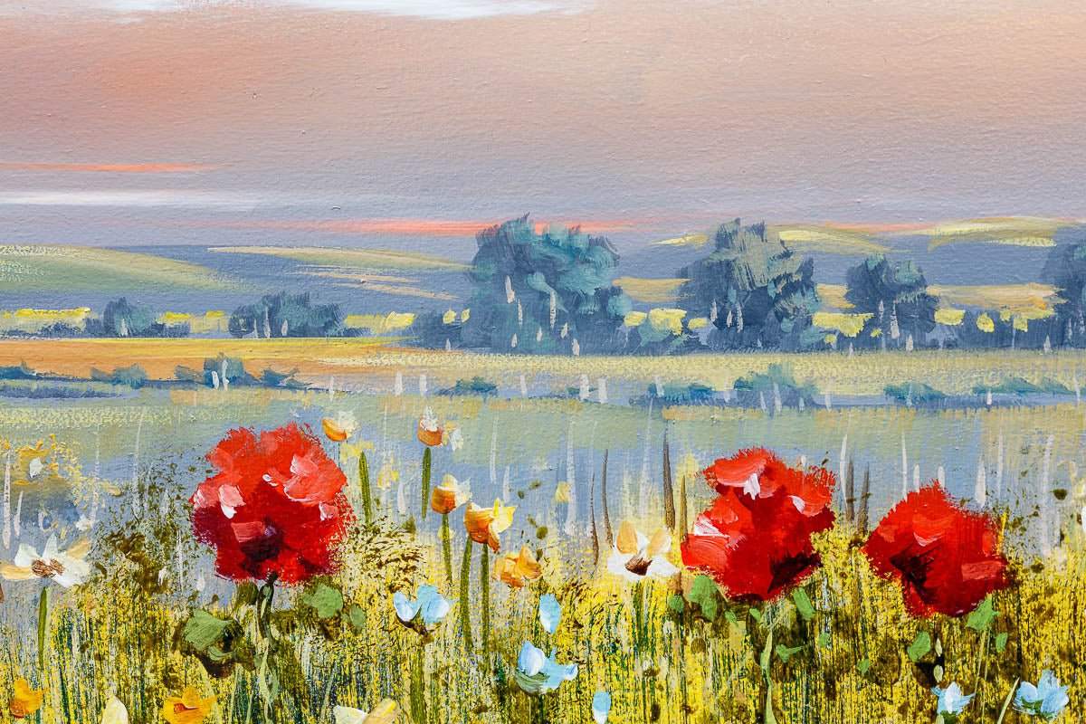 Meadow Hues - Original - SOLD by artist Allan Morgan - Wyecliffe Galleries