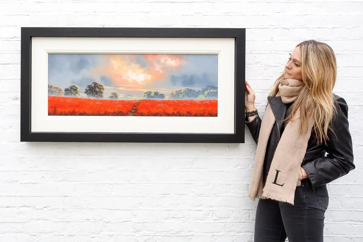 Poppies Bathing In The Glow - Original by artist Allan Morgan - Wyecliffe Galleries
